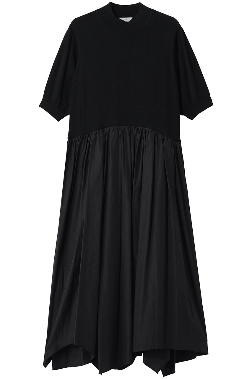 ランバン オン ブルー/LANVIN en Bleuのニットドッキングワンピース(ブラック/3636312)