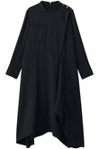 シルキーツイルドレープシャツワンピース
