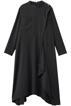 ランバン オン ブルー/LANVIN en Bleuのシルキーツイルドレープシャツワンピース(110500/110503)