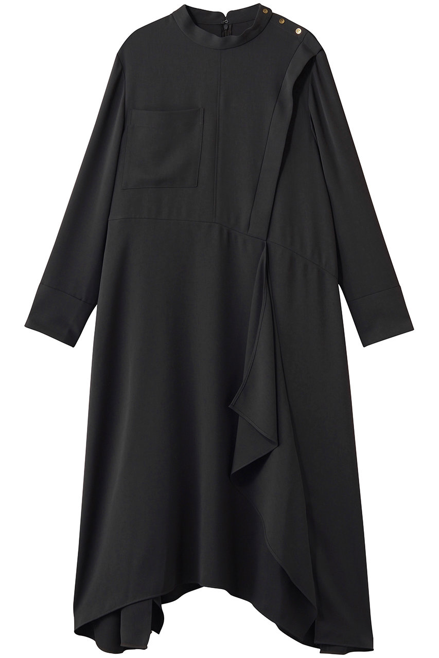 ランバン オン ブルー/LANVIN en Bleuのシルキーツイルドレープシャツワンピース(グレー/3636311)