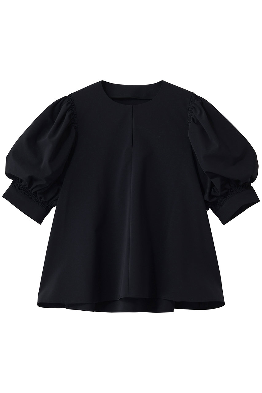 ランバン オン ブルー/LANVIN en Bleuのツイルギャザースリーブブラウス(ネイビー/3636609)