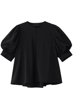 ランバン オン ブルー/LANVIN en Bleuのツイルギャザースリーブブラウス(110400/110402)