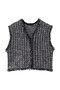 ニットツイードベスト ランバン オン ブルー/LANVIN en Bleu ブラック
