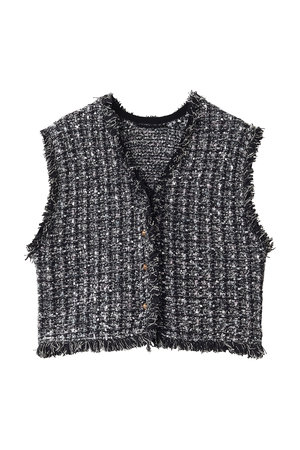 ランバン オン ブルー/LANVIN en Bleuのニットツイードベスト(110300/110301)