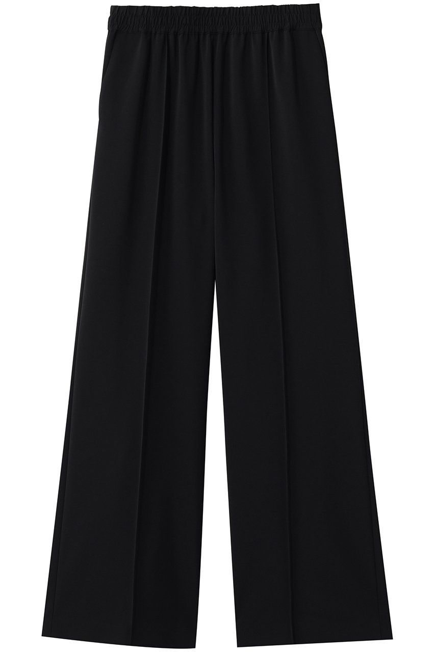 ランバン オン ブルー/LANVIN en Bleuのストレッチツイルフレアゴムパンツ(ブラック/3636420)