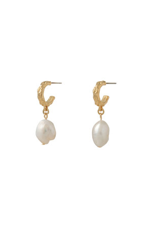 ランバン オン ブルー/LANVIN en Bleuの淡水バロックパールピアス(150100/150101)