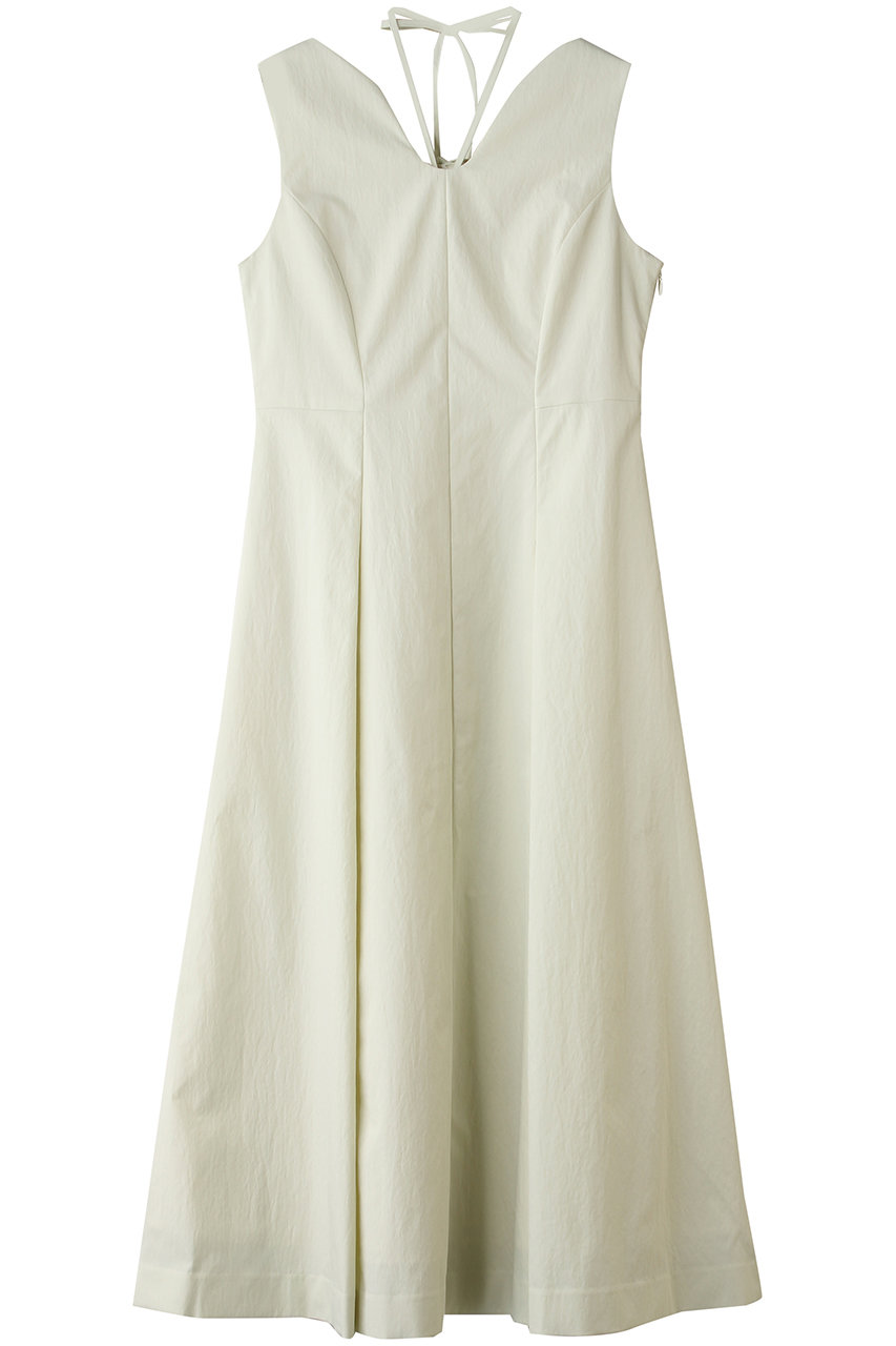 ランバン オン ブルー/LANVIN en Bleuのはっ水タフタノースリーブワンピース(グリーン/3636314)