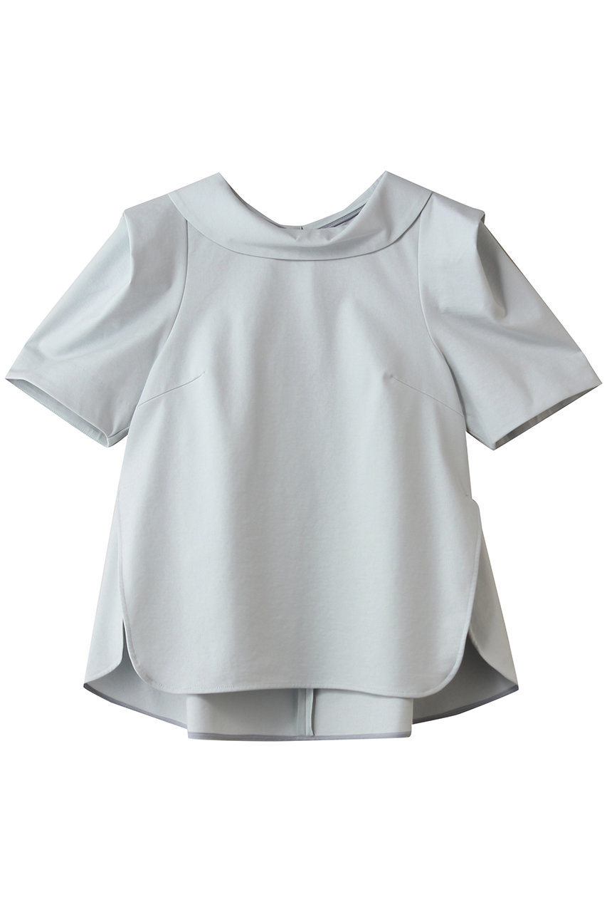 ランバン オン ブルー/LANVIN en Bleuのコットンコンプレッシャーロールカラーブラウス(サックス/3636614)