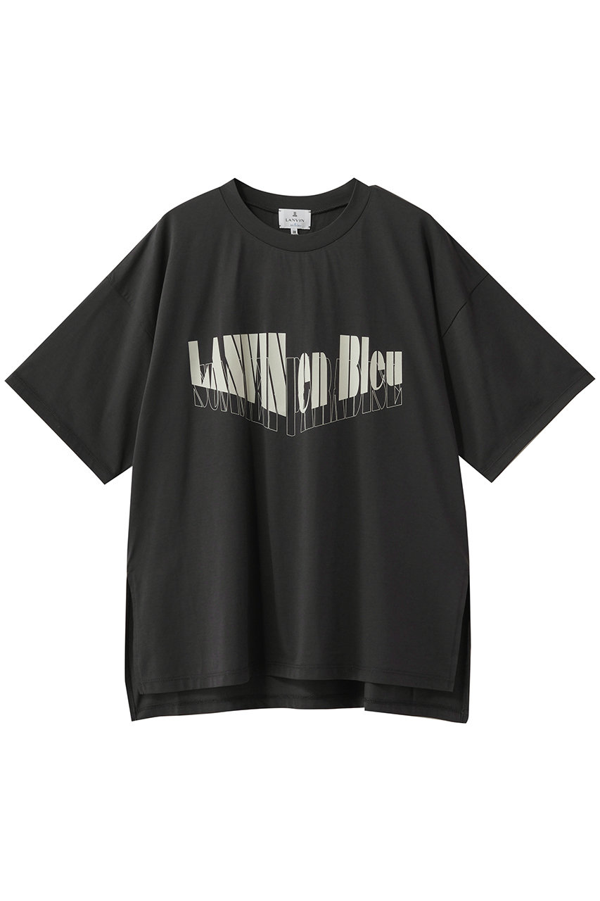 ランバン オン ブルー/LANVIN en BleuのSummer paradise ロゴＴシャツ(チャコールグレー/3636706)