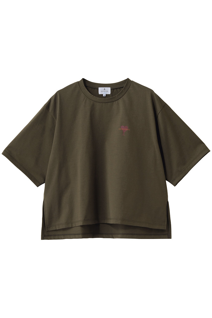 ランバン オン ブルー/LANVIN en BleuのワンポイントロゴＴシャツ(カーキ/3636707)