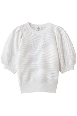 ランバン オン ブルー/LANVIN en Bleuのアイレットパフスリーブニット(110300/110301)