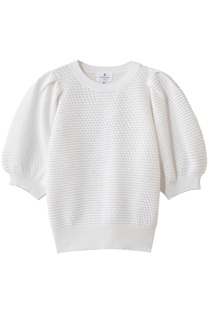 ランバン オン ブルー/LANVIN en Bleuのアイレットパフスリーブニット(オフ/3636812)
