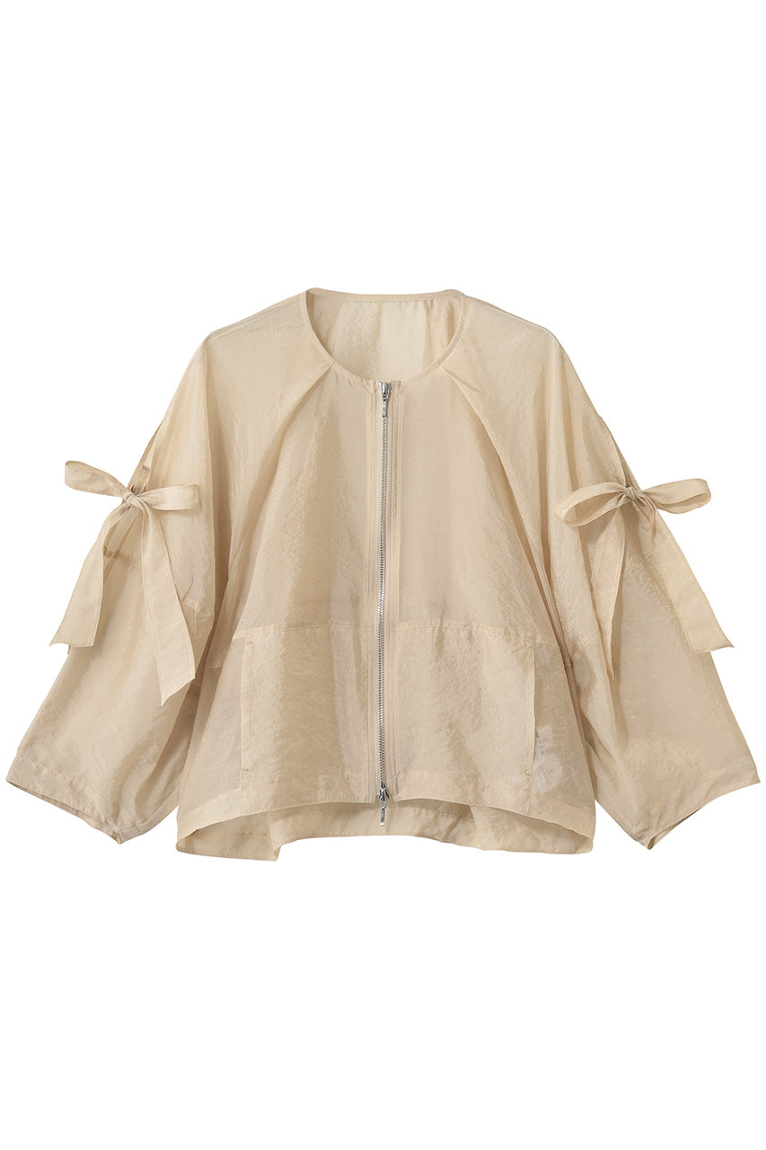 ランバン オン ブルー/LANVIN en Bleuのショルダーリボンシアーブルゾン(ベージュ/3646210)