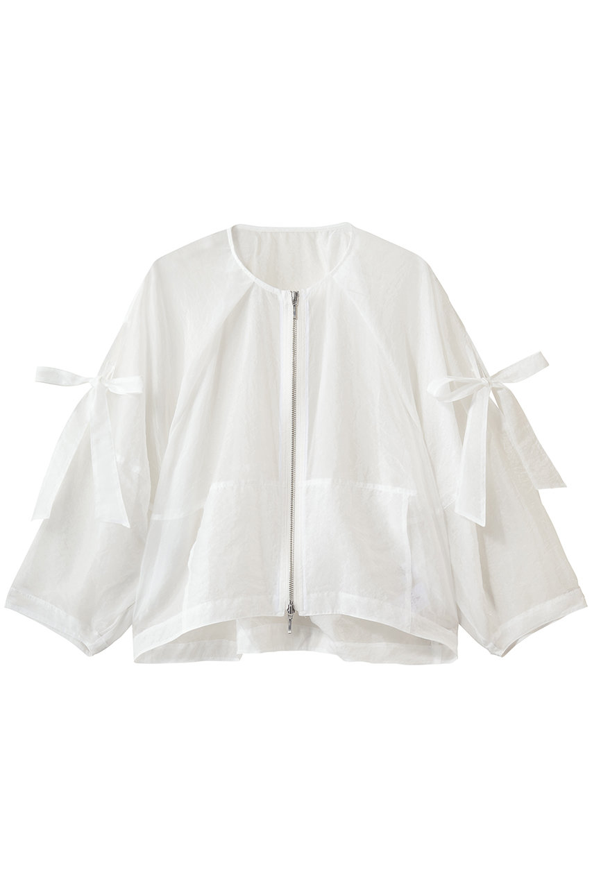 ランバン オン ブルー/LANVIN en Bleuのショルダーリボンシアーブルゾン(オフ/3646210)