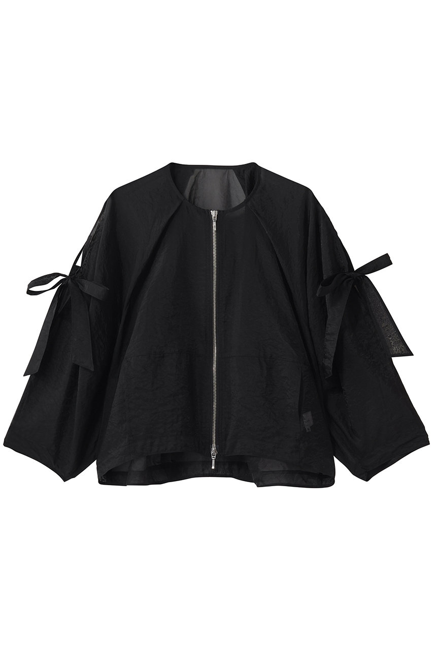 ランバン オン ブルー/LANVIN en Bleuのショルダーリボンシアーブルゾン(ブラック/3646210)