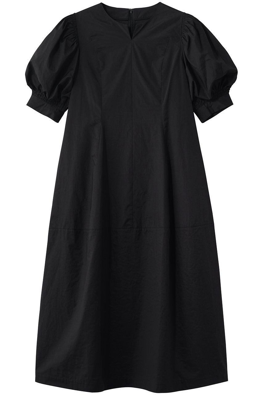 ランバン オン ブルー/LANVIN en Bleuのタイプライターパフスリーブワンピース(ブラック/3646323)