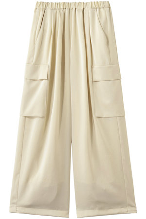 ランバン オン ブルー/LANVIN en Bleuのヴィンテージサテンカーゴパンツ(110600/110605)