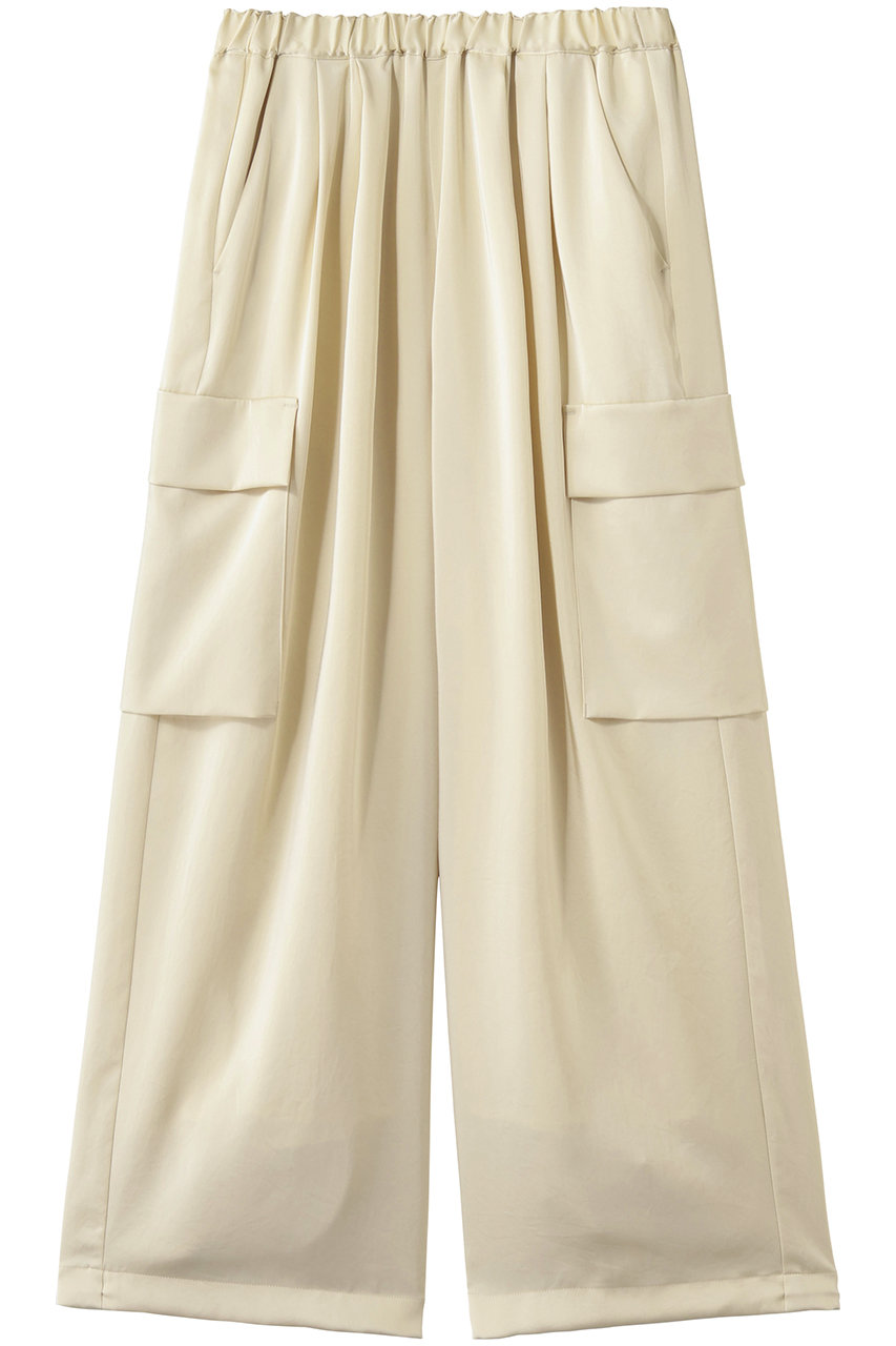 ランバン オン ブルー/LANVIN en Bleuのヴィンテージサテンカーゴパンツ(イエロー/3646414)