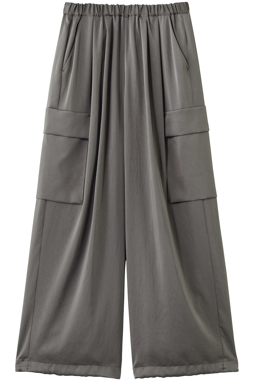 ランバン オン ブルー/LANVIN en Bleuのヴィンテージサテンカーゴパンツ(チャコールグレー/3646414)