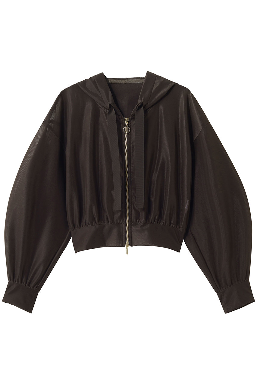 ランバン オン ブルー/LANVIN en Bleuのサテンラッセルフーディー(ブラウン/3646618)