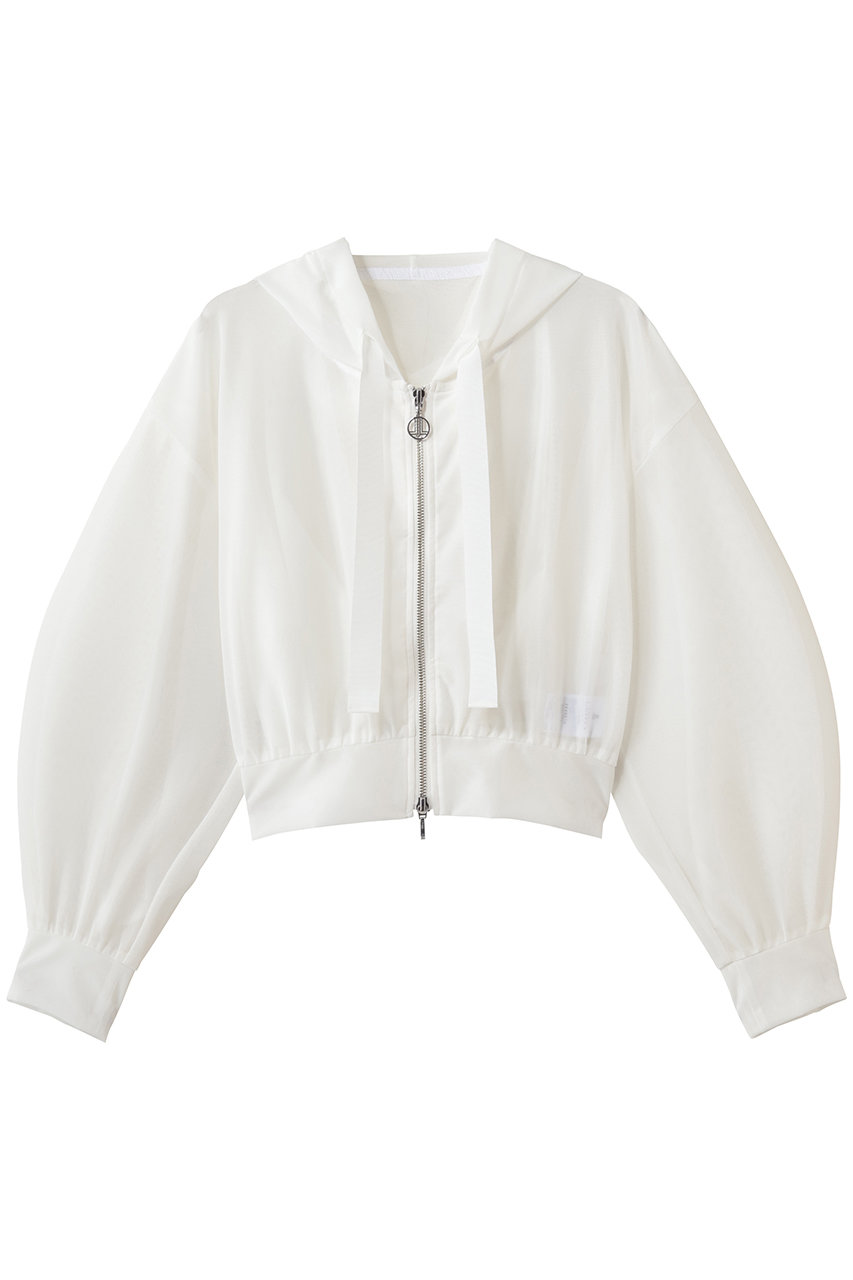 ランバン オン ブルー/LANVIN en Bleuのサテンラッセルフーディー(オフ/3646618)