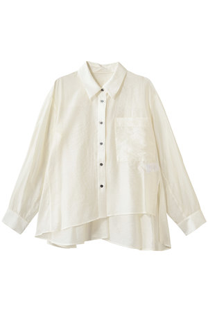 ランバン オン ブルー/LANVIN en Bleuのセミシアーフレアシャツ(110400/110403)