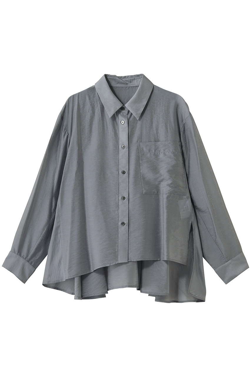 ランバン オン ブルー/LANVIN en Bleuのセミシアーフレアシャツ(チャコールグレー/3646625)