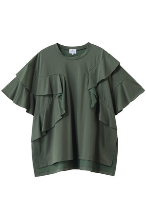 ランバン オン ブルー/LANVIN en Bleuのアシンメフリルカットソー(110100/110102)