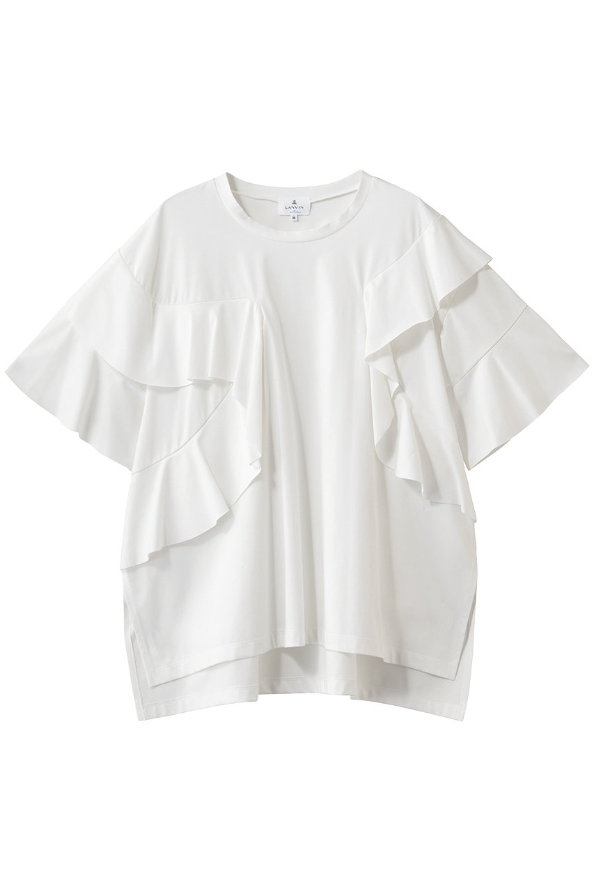 ランバン オン ブルー/LANVIN en Bleuのアシンメフリルカットソー(オフ/3646709)