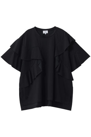 ランバン オン ブルー/LANVIN en Bleuのアシンメフリルカットソー(110100/110102)