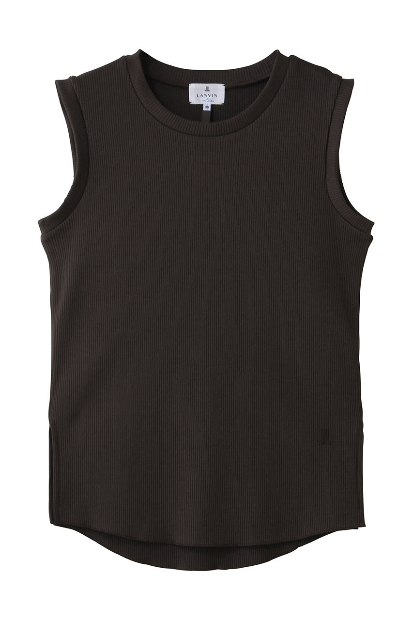 ランバン オン ブルー/LANVIN en Bleuのテレコタンクトップ(ブラウン/3646710)