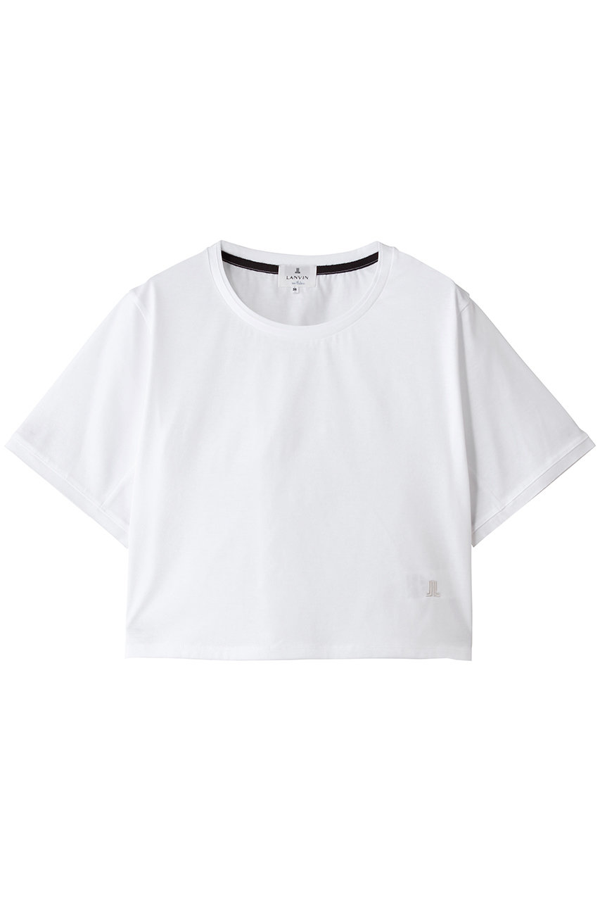 ランバン オン ブルー/LANVIN en BleuのベーシッククロップドＴシャツ(オフ/3646711)