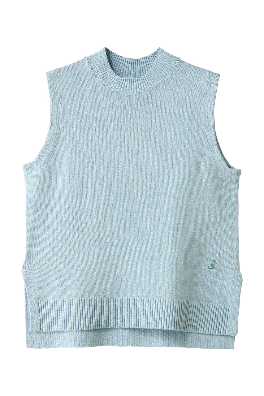 ランバン オン ブルー/LANVIN en Bleuのメランジノースリーブニット(ブルー/3646818)