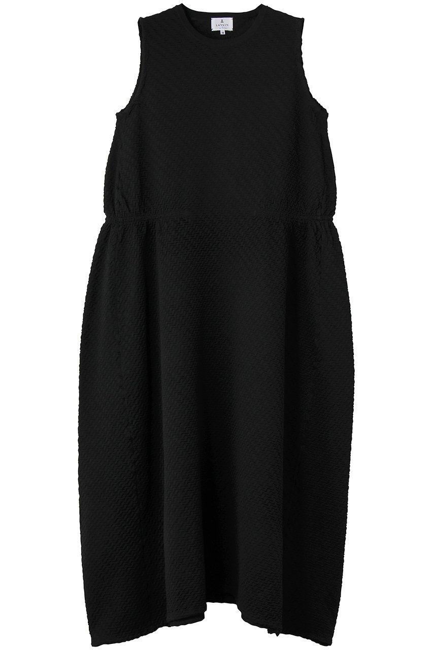 ランバン オン ブルー/LANVIN en Bleuのジャガードニットフレアワンピース(ブラック/3646308)