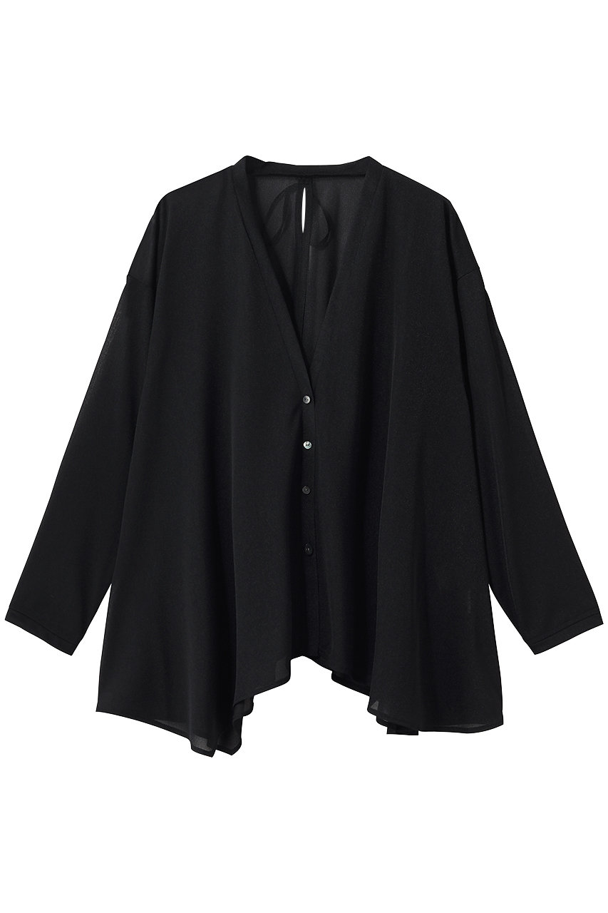 ランバン オン ブルー/LANVIN en Bleuのシアートリコットフレアカーデ(ブラック/3646712)