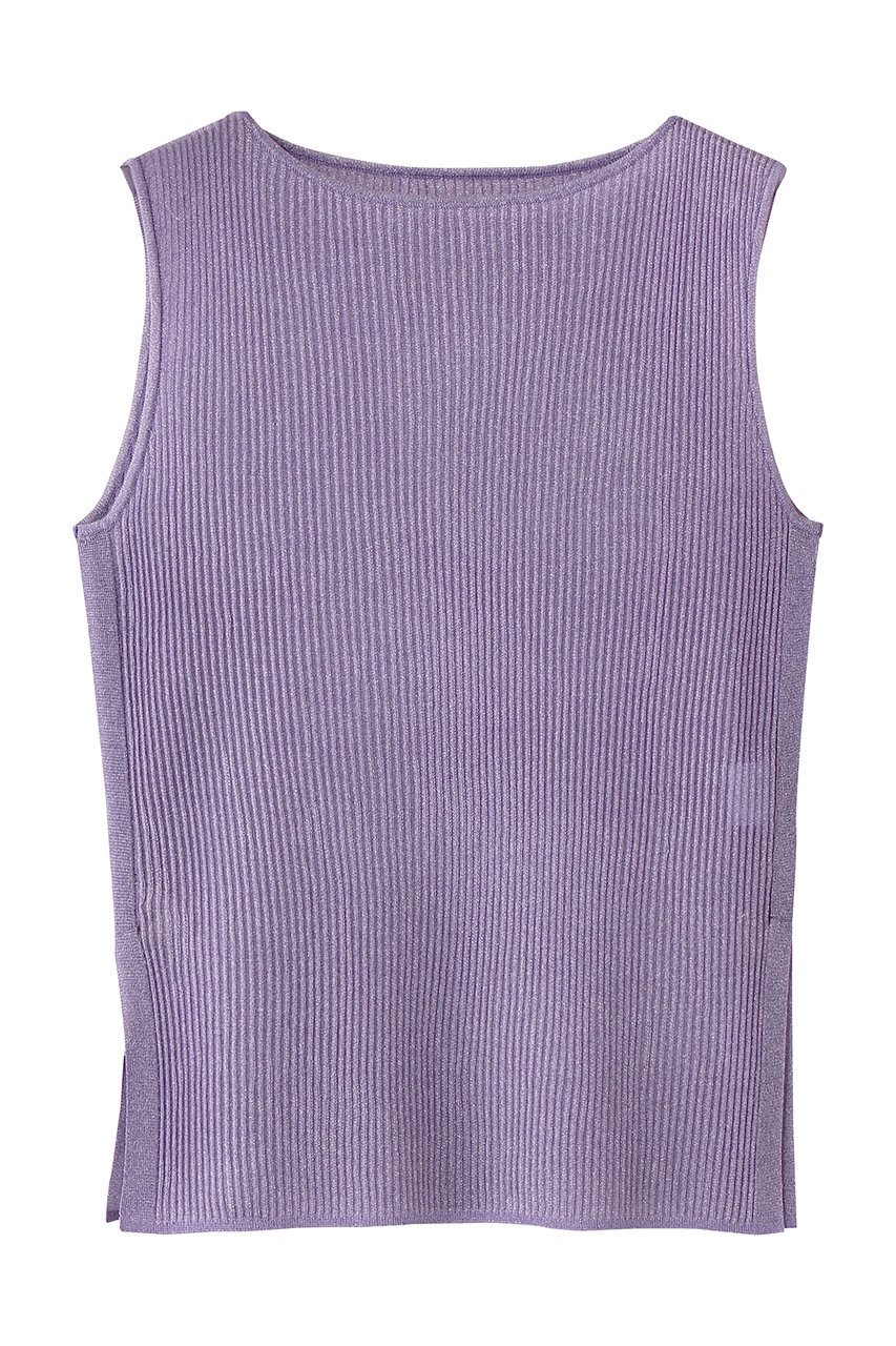 ランバン オン ブルー/LANVIN en Bleuのシアーリブボートネックニット(ピンク/3646816)