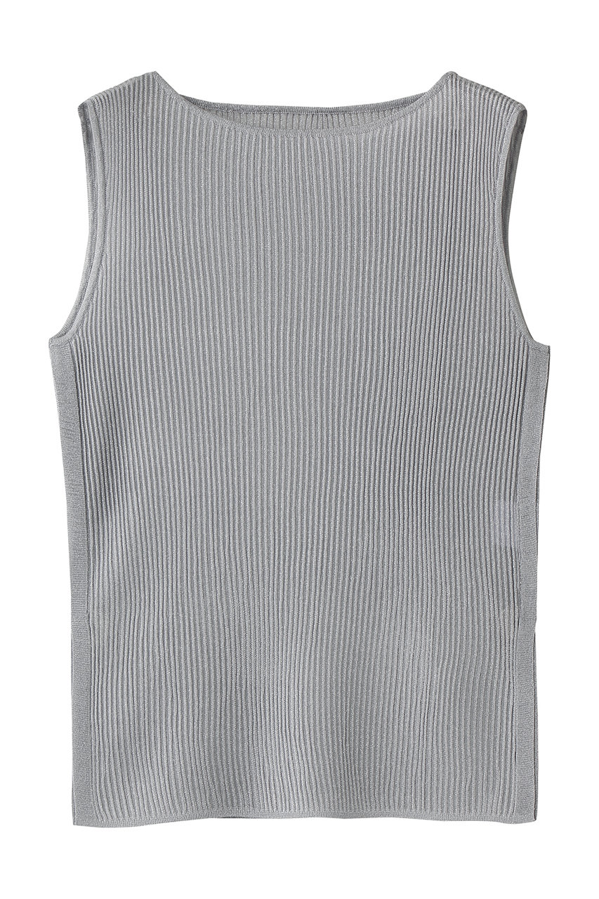 ランバン オン ブルー/LANVIN en Bleuのシアーリブボートネックニット(グレー/3646816)