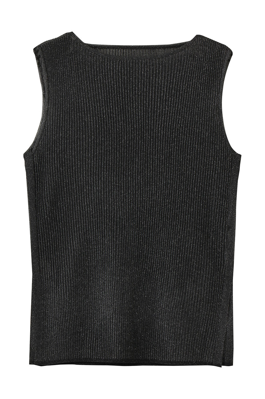 ランバン オン ブルー/LANVIN en Bleuのシアーリブボートネックニット(ブラック/3646816)