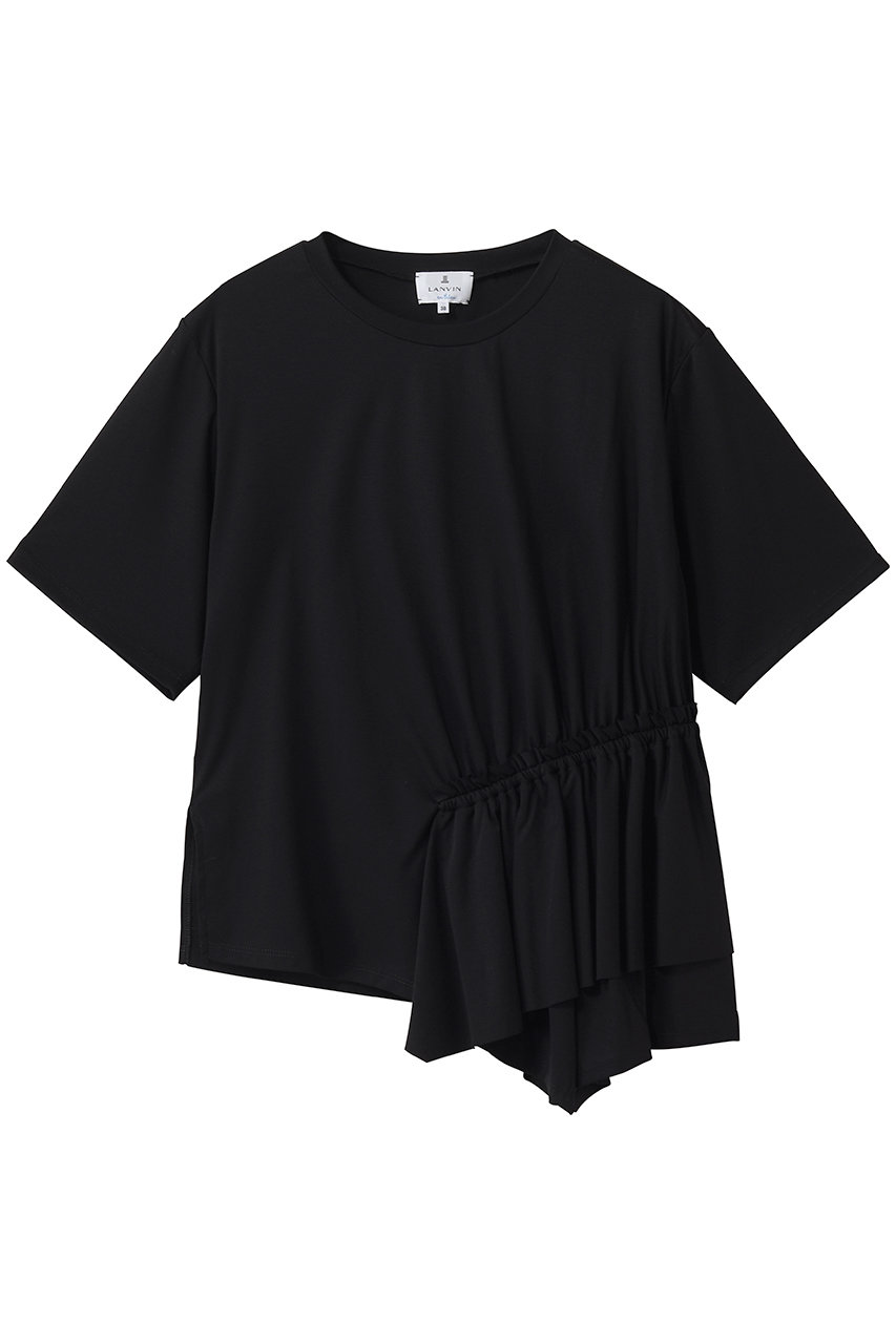 ランバン オン ブルー/LANVIN en Bleuのサイドギャザーフリルカットソー(ブラック/3656714)