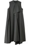 ライトタフタアシンメトリーフレアワンピース ランバン オン ブルー/LANVIN en Bleu チャコールグレー