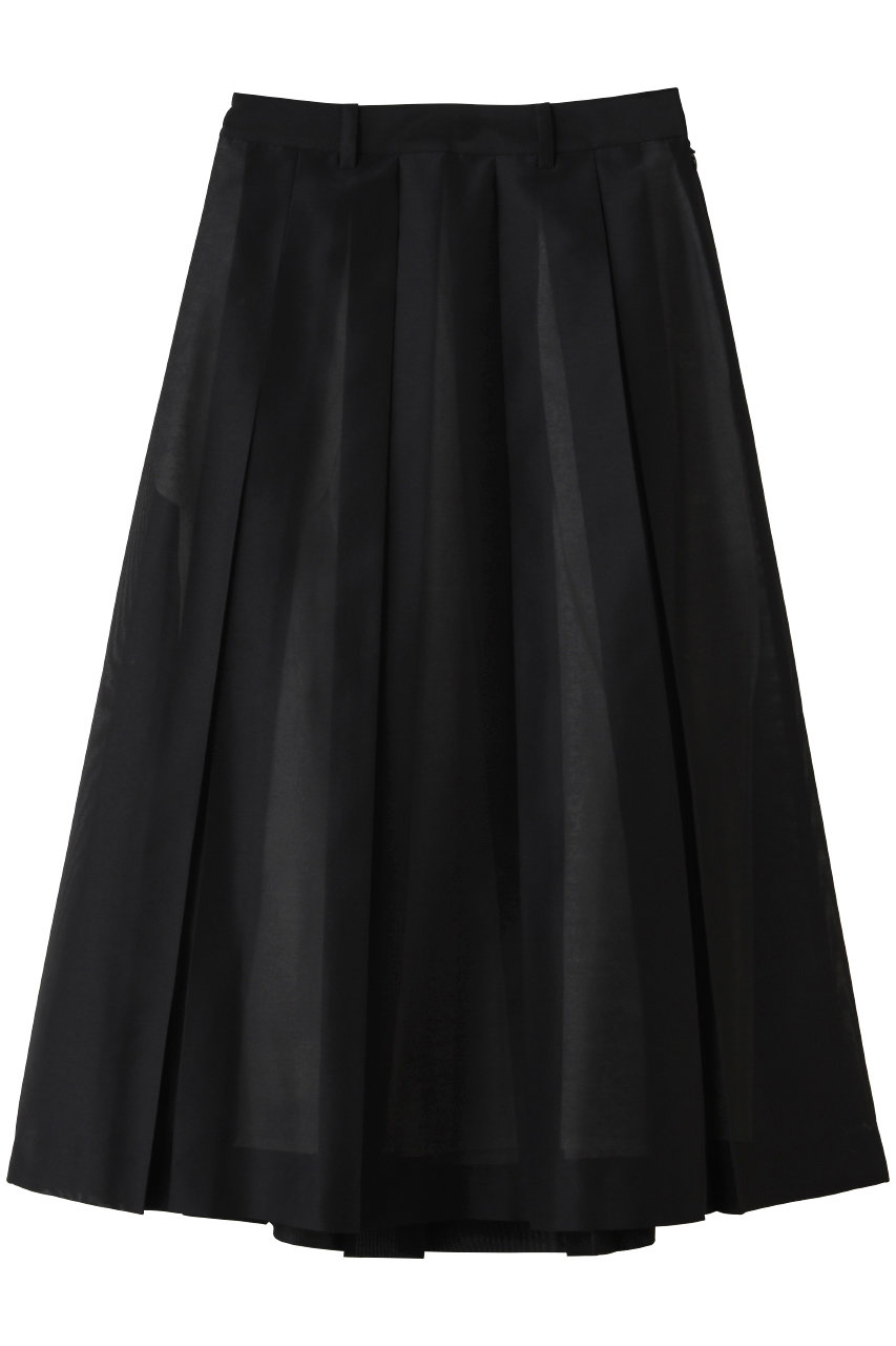 ランバン オン ブルー/LANVIN en Bleuのシアーボックスプリーツスカート(ブラック/3656512)