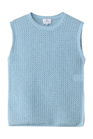 ランバン オン ブルー/LANVIN en Bleuのシアーメランジノースリーブニット(110300/110301)