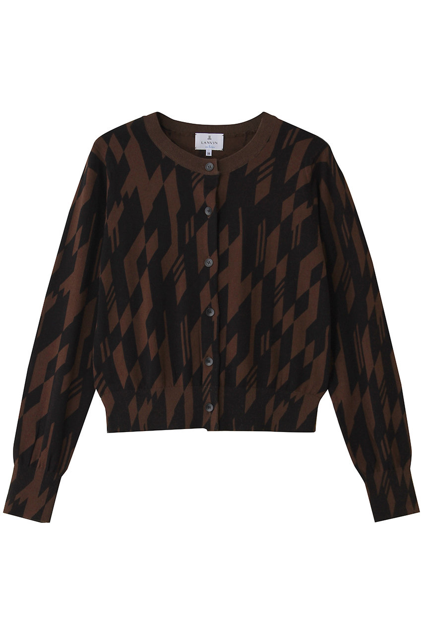ランバン オン ブルー/LANVIN en BleuのStone Pavingニットカーディガン(ブラウン/3656823)