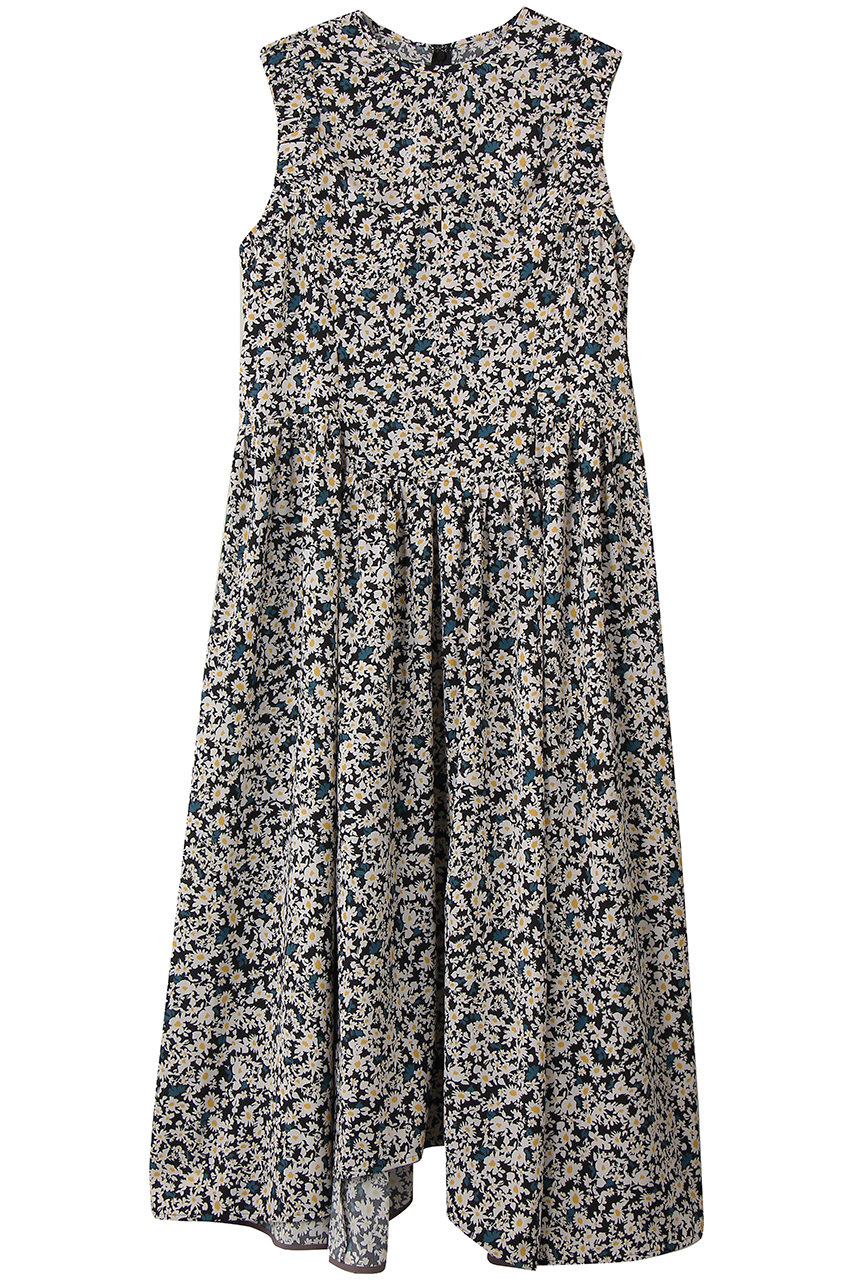 ランバン オン ブルー/LANVIN en BleuのGentle Bloomプリントワンピース(ブラック/3666302)