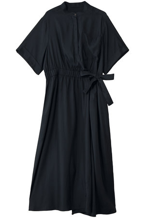 ランバン オン ブルー/LANVIN en Bleuのキュプラツイルドロストベルトワンピース(110500/110503)