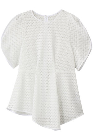 ランバン オン ブルー/LANVIN en Bleuのペプラムレースブラウス(110400/110402)