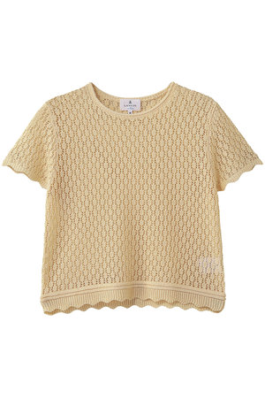 ランバン オン ブルー/LANVIN en Bleuのシアーラメレースニット(110300/110301)