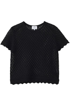 ランバン オン ブルー/LANVIN en Bleuのシアーラメレースニット(110300/110301)