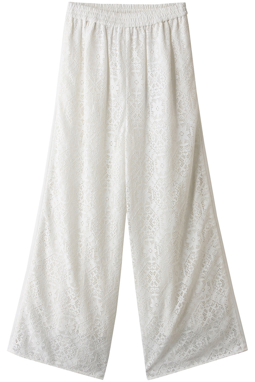 ランバン オン ブルー/LANVIN en Bleuのサイドテープレースゴムパンツ(オフ/3666412)