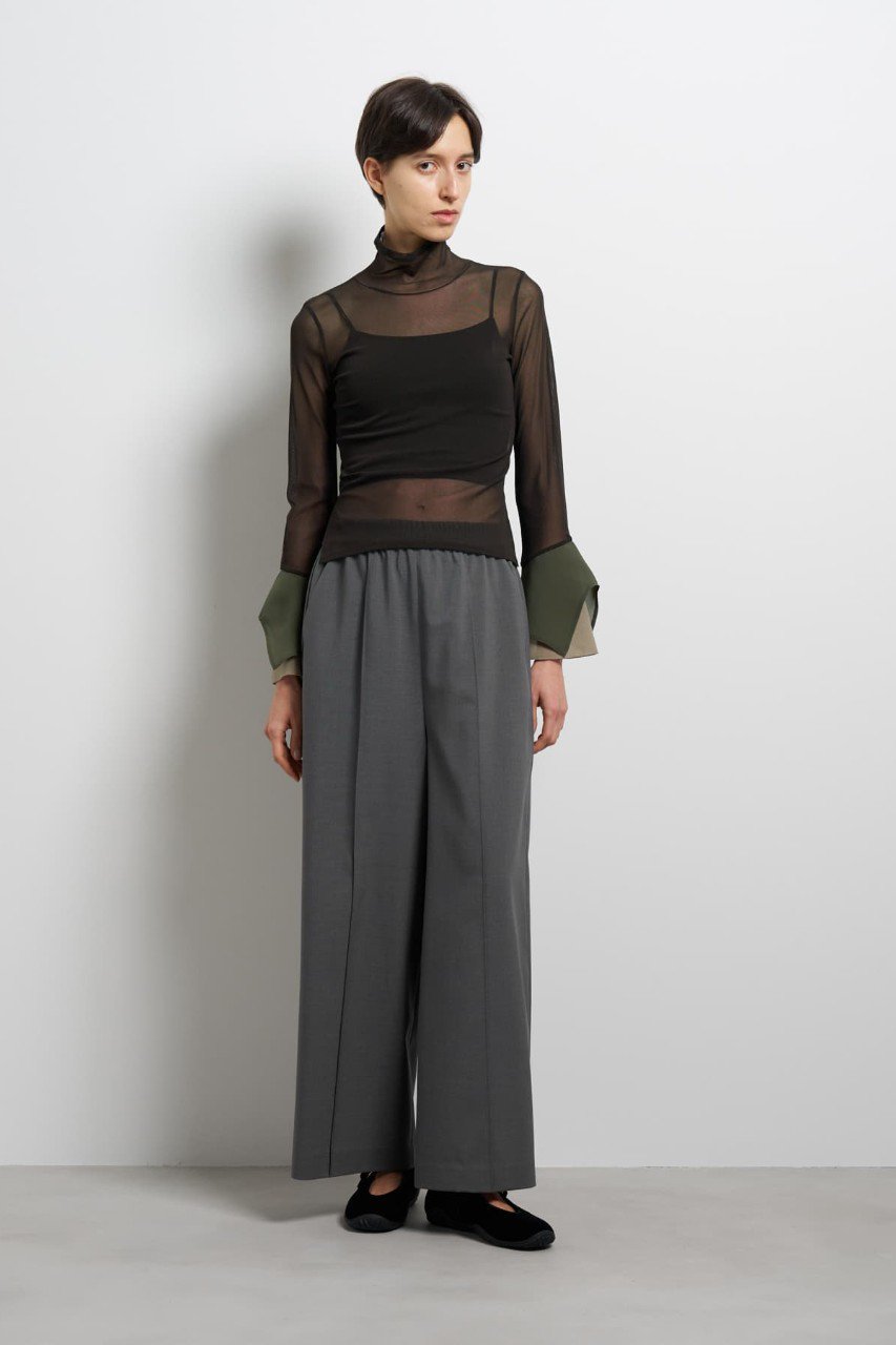 ランバン オン ブルー/LANVIN en Bleuの【予約販売】フレアカフスコンビカットソー(ブラウン/3686709)